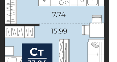 Студия, 30&nbsp;м²