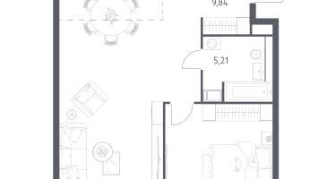 Студия, 73&nbsp;м²