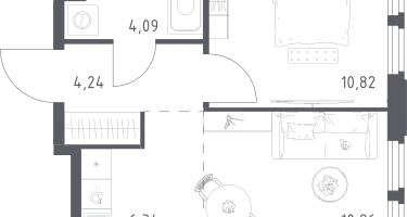 Студия, 36&nbsp;м²