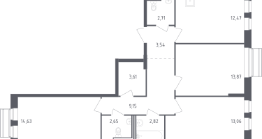 3-к. квартира, 76&nbsp;м²