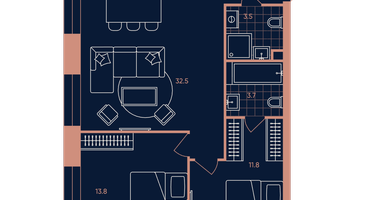 3-к. квартира, 68&nbsp;м²