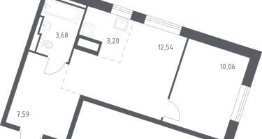 Студия, 37&nbsp;м²