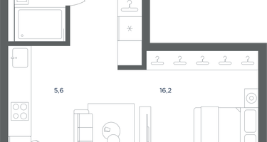 1-к. квартира, 30 м²