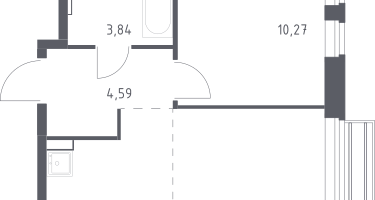 Студия, 34&nbsp;м²