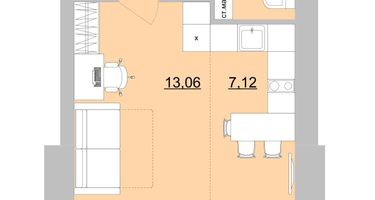 Студия, 31 м²