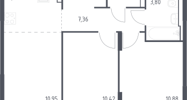 Студия, 51&nbsp;м²