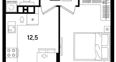 1-к. квартира, 37&nbsp;м²