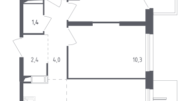 Студия, 51&nbsp;м²