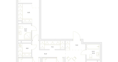 4-к. квартира, 82&nbsp;м²