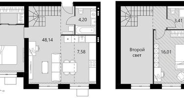 2-к. квартира, 71&nbsp;м²