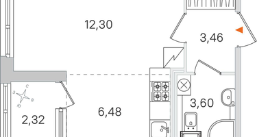 Студия, 27&nbsp;м²