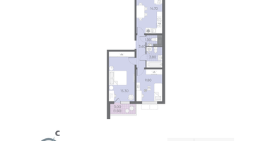 2-к. квартира, 50 м²