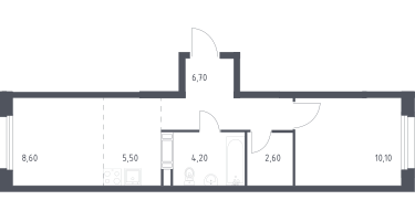 Студия, 37&nbsp;м²