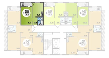 Студия, 34&nbsp;м²