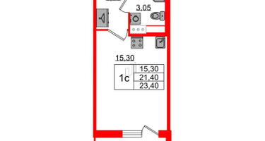 Студия, 21&nbsp;м²