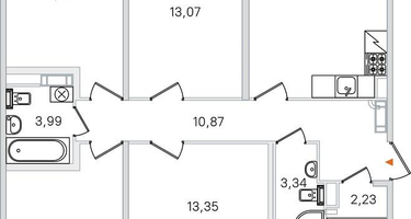 4-к. квартира, 99&nbsp;м²