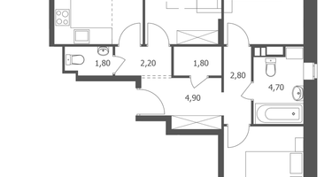 3-к. квартира, 68&nbsp;м²