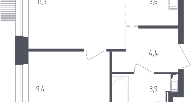 Студия, 32&nbsp;м²