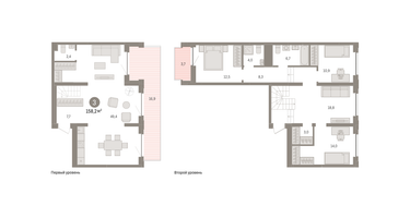 3-к. квартира, 158&nbsp;м²