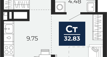 Студия, 30 м²