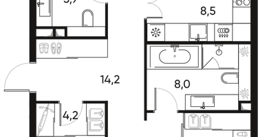 3-к. квартира, 100&nbsp;м²