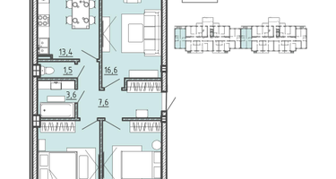 3-к. квартира, 69&nbsp;м²