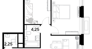 2-к. квартира, 61&nbsp;м²