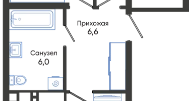 2-к. квартира, 63&nbsp;м²