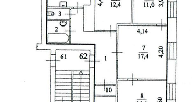 4-к. квартира, 86&nbsp;м²