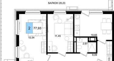 3-к. квартира, 77&nbsp;м²
