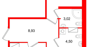 2-к. квартира, 62&nbsp;м²