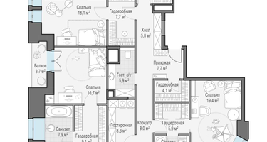 1-к. квартира, 291 м²