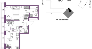 Студия, 62&nbsp;м²