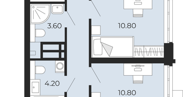 3-к. квартира, 87&nbsp;м²