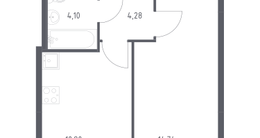 1-к. квартира, 34&nbsp;м²