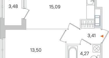 1-к. квартира, 38&nbsp;м²