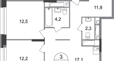 3-к. квартира, 80&nbsp;м²