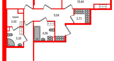3-к. квартира, 86&nbsp;м²