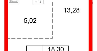 Студия, 25 м²