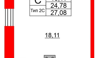 Студия, 24&nbsp;м²
