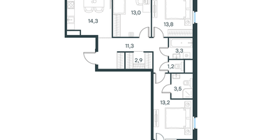 3-к. квартира, 78&nbsp;м²