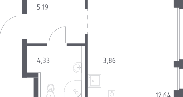 Студия, 26&nbsp;м²