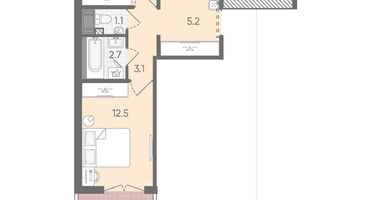 2-к. квартира, 56&nbsp;м²