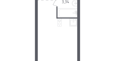 Студия, 22&nbsp;м²