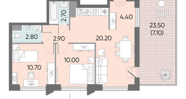 Студия, 60&nbsp;м²
