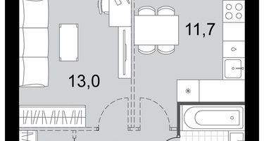 1-к. квартира, 35&nbsp;м²