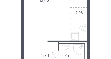 Студия, 25&nbsp;м²