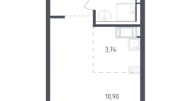 Студия, 22&nbsp;м²