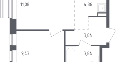 Студия, 33&nbsp;м²