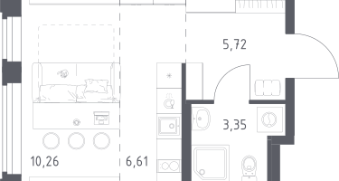 Студия, 25&nbsp;м²